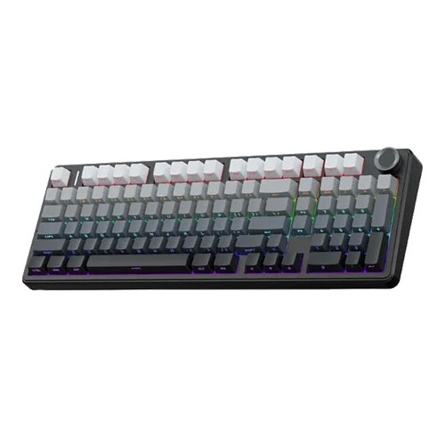 Aula f99 pro side engraved keycaps wireless tri mode rgb mechanical gaming gradient gray keyboard with nimbus switch