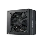 Atx computer power supply with large front-facing cooling fan and protective grille, black steel case, side label reads 800w (unit shown from angled view)