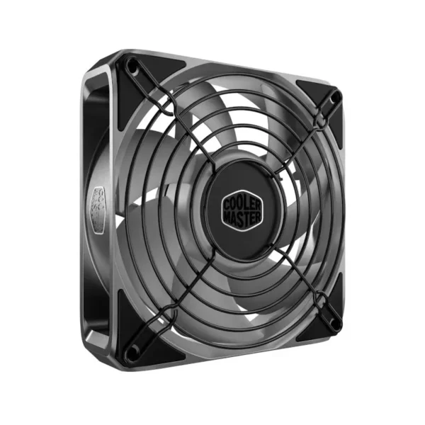 Cooler master masterfan a120 120mm pwm cabinet fan Cooler master square computer case fan with a protective wire grille and silver blades