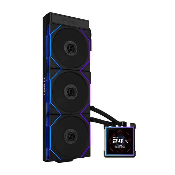Lian li hydroshift ii lcd-s 360 tl 360mm liquid cooler black (g89-ghs2lcds36tfb-in)