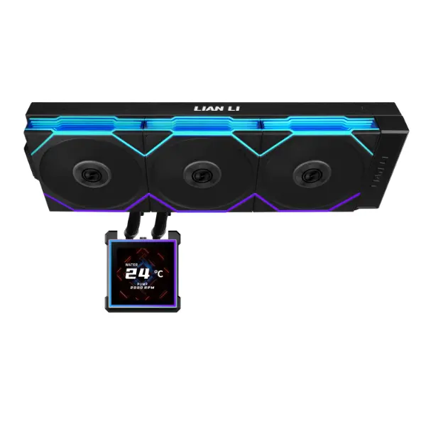 Lian li hydroshift ii lcd-s 360 tl 360mm liquid cooler black (g89-ghs2lcds36tfb-in)