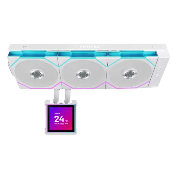 Lian li hydroshift ii lcd-s 360 tl 360mm liquid cooler white (g89-ghs2lcds36tfw-in)