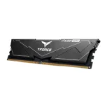 Black t-force memory ram stick with a geometric heatsink and gold connector edge, labeled vulcan or vulcan dors.
